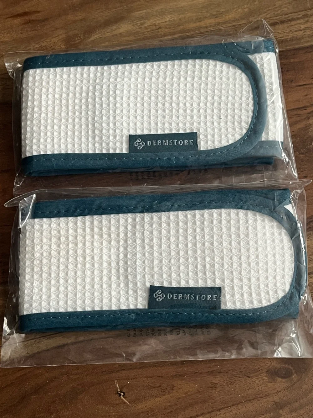 Dermstore White Waffle Headband for Skincare Routines